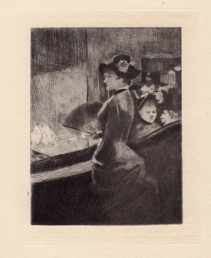 Jean Louis Forain Folies Bergere 1892 Etching (1 of 2)