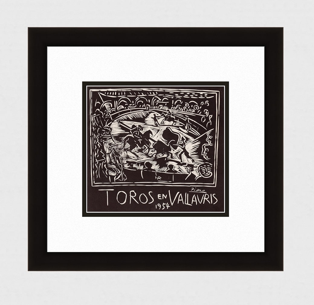 1959 Pablo Picasso Toros en Vallauris lithograph signed (1 of 3)