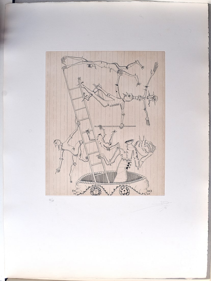 Joan Ponc 1973 Etching Equilibrio Signed Numbered (1 of 5)