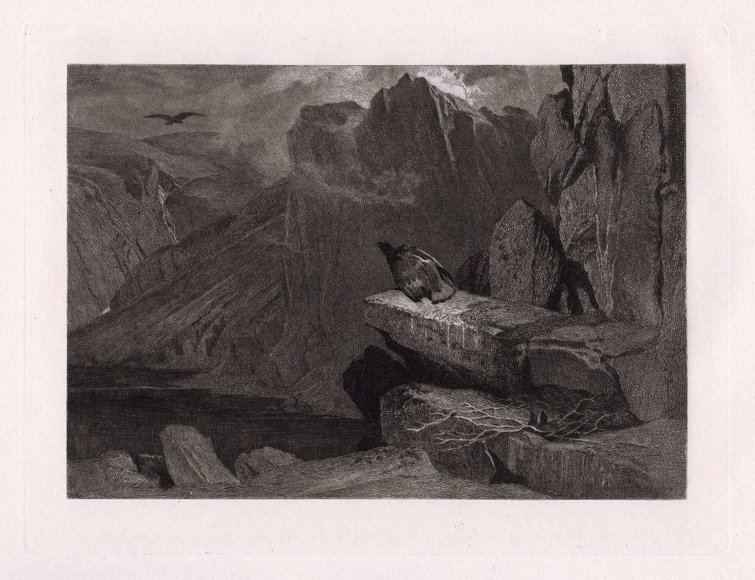 Sir Henry Edwin Landseer The Eagle's Nest 1885 etching (1 of 2)