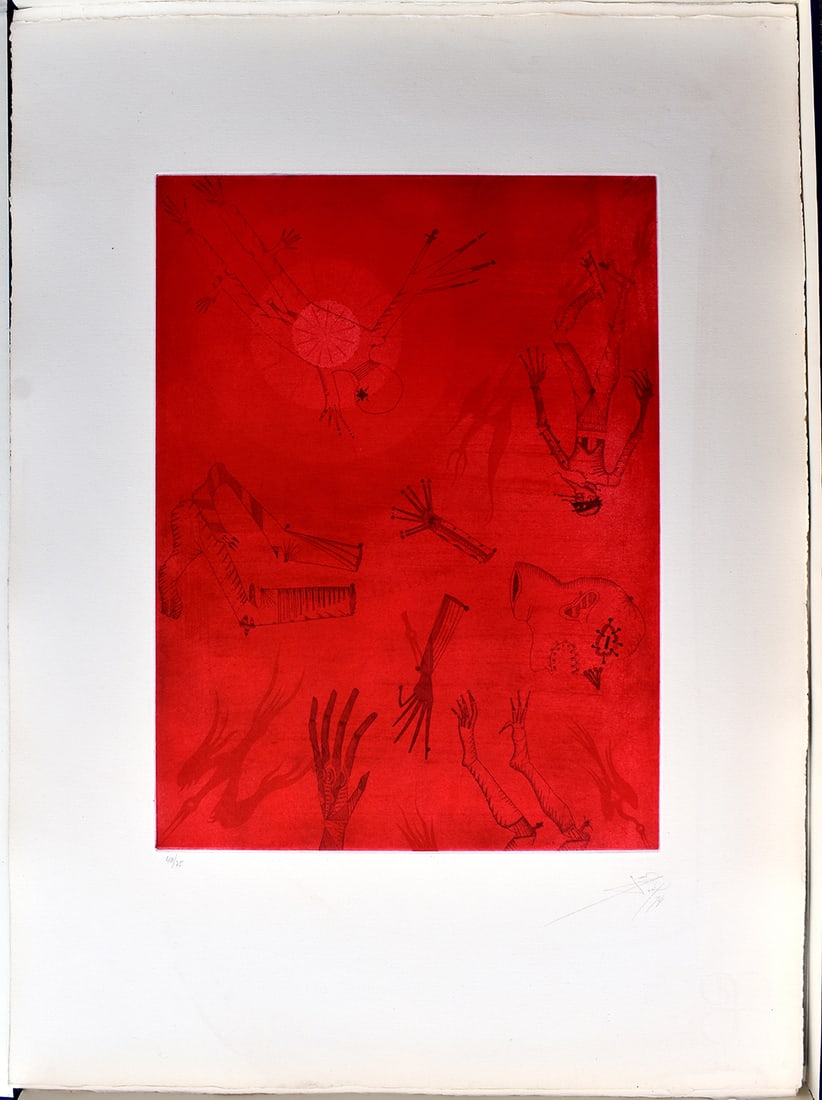 Joan Ponc 1973 Etching Apocalypse Signed Numbered (1 of 5)