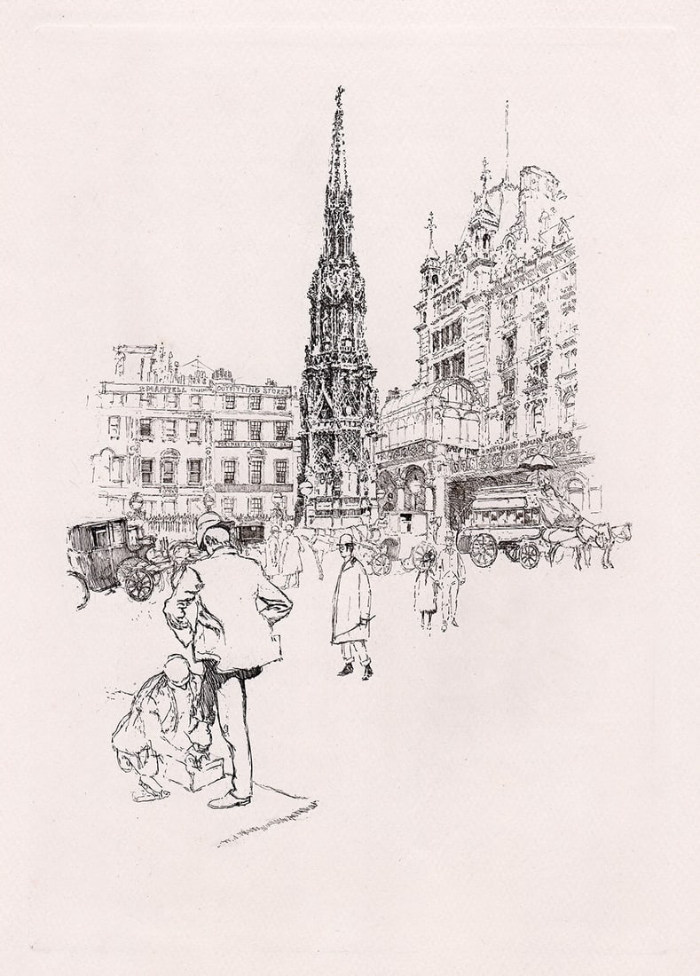 Joseph Pennell Charing Cross 1890 etching (1 of 2)