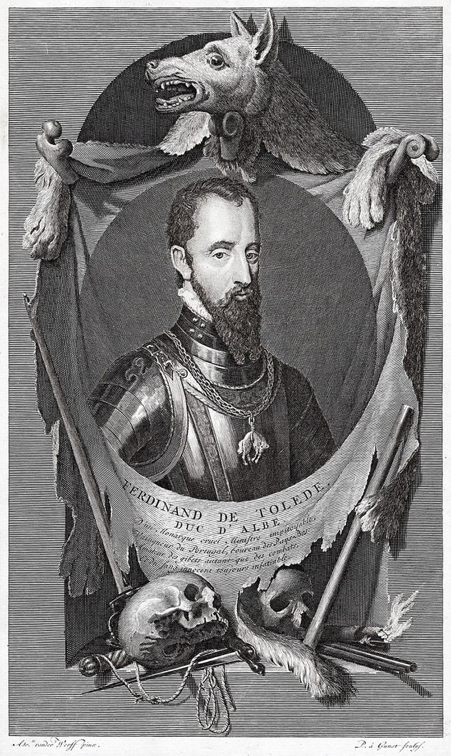 Adriaen van der Werff 1697 Engraving Fernando Alvarez de Toledo Framed (1 of 3)