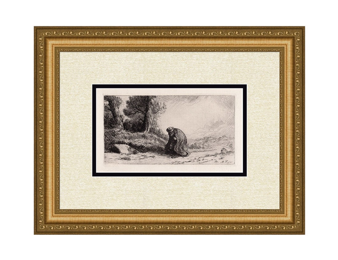 1881 Alphonse Legros The Wayfarer etching signed (1 of 3)