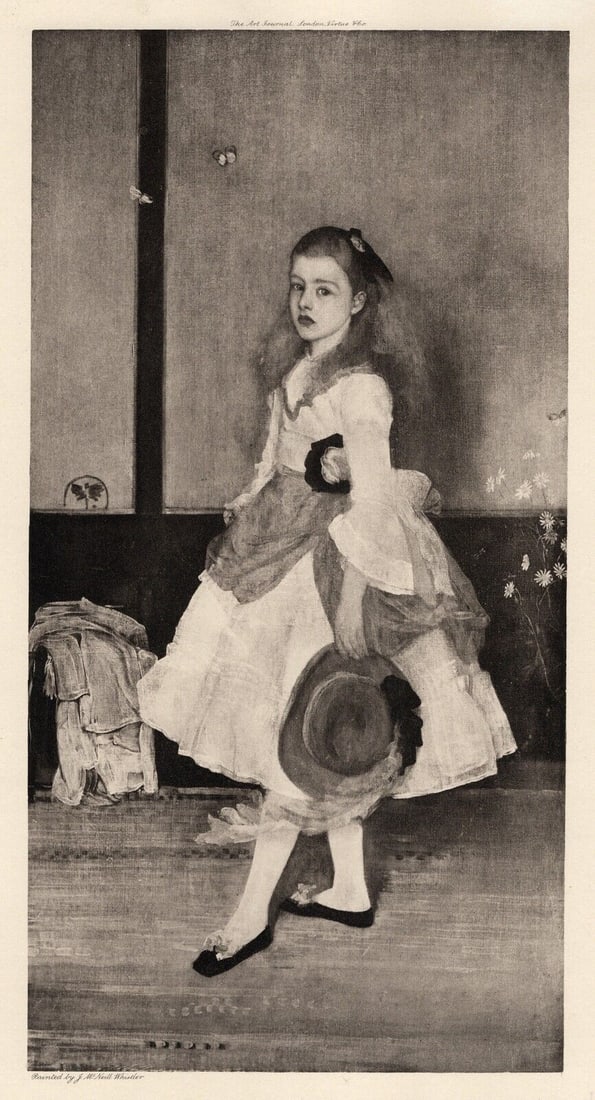 James Whistler Antique Print Miss Cicely Alexander Signed Framed (1 of 3)