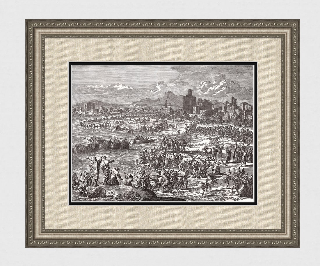 1747 Monumental Engraving Jan Luyken Plague of Frogs Framed (1 of 5)