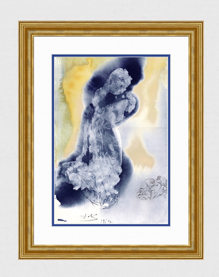 Salvador Dali Authentic Blood of Christ Framed 1967 Lithograph: Salvador Dali. "Hic est enim sanguis meus novi testamenti, qui pro multis effundetur in remissionem peccatorum (For this is my blood of the new testament, which is shed for many for the forgiveness of