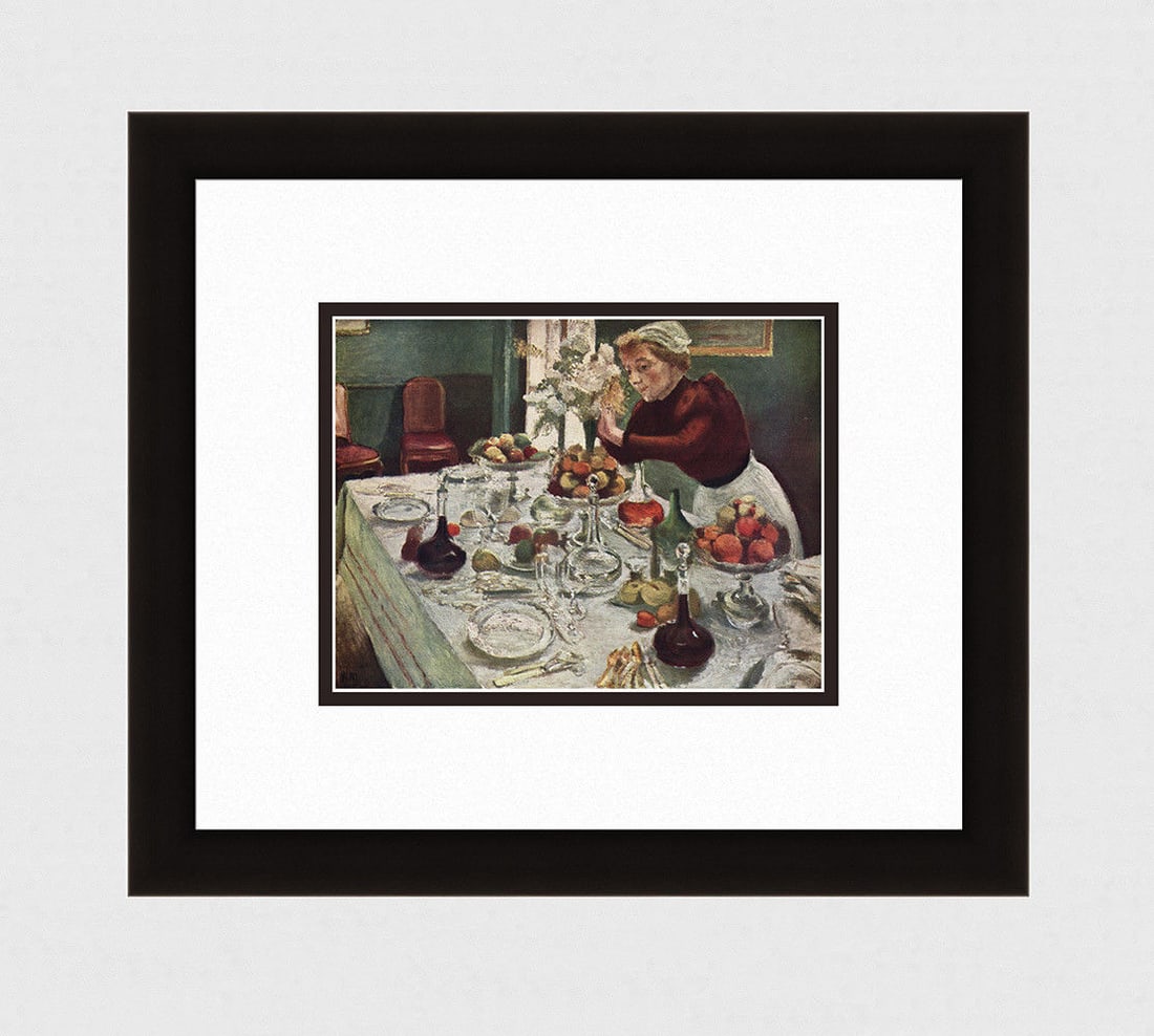 Henri Matisse The Dessert (La Desserte) 1939 Antique Print: Henri Matisse. (1869-1954). The Dessert (La Desserte). Color heliogravure after the original painting. 1939. Signed in the plate, lower left. Excellent. Teriade. Atelier Draeger Freres. Image Size 6 3