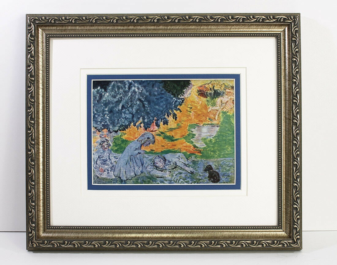 Pierre Bonnard In the Shade Atelier Draeger Freres Print: Pierre Bonnard. In the Shade. Color heliogravure after the original oil on canvas. Atelier Draeger Freres. Image Size 5 5/8 x 7 5/8 inches. Framed dimensions: Approximately 12 5/8 x 14 5/8 inches. Gal