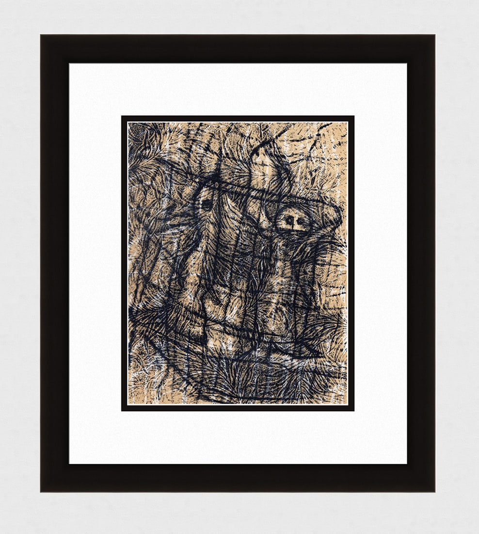 1958 Max Ernst Original Lithograph "A Love Song" Framed: Max Ernst (1891 - 1976). "Un chant d'amour" (A Love Song). Original Color lithograph on wove paper. Year: 1958. Printed by Moulot. Published in Paris by San Lazzaro. Sheet Size c. 9 1/2 x 12 3/8 inche