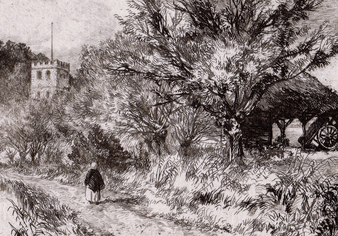 Alfred Dawson Iffley etching signed - 3