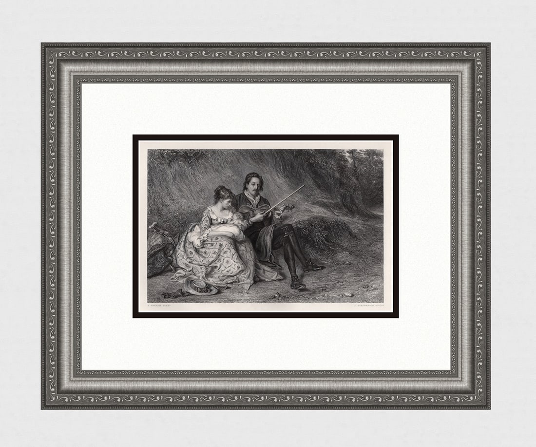 Thomas Alexander Ferguson GRAHAM Engraving The WAYFARERS Framed SIGNED (1 of 4)