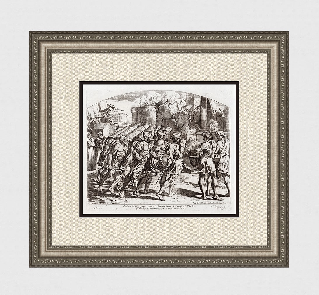 Raphael 1649 Engraving Vatican The Destruction of Jericho Signed Framed (1 of 4)
