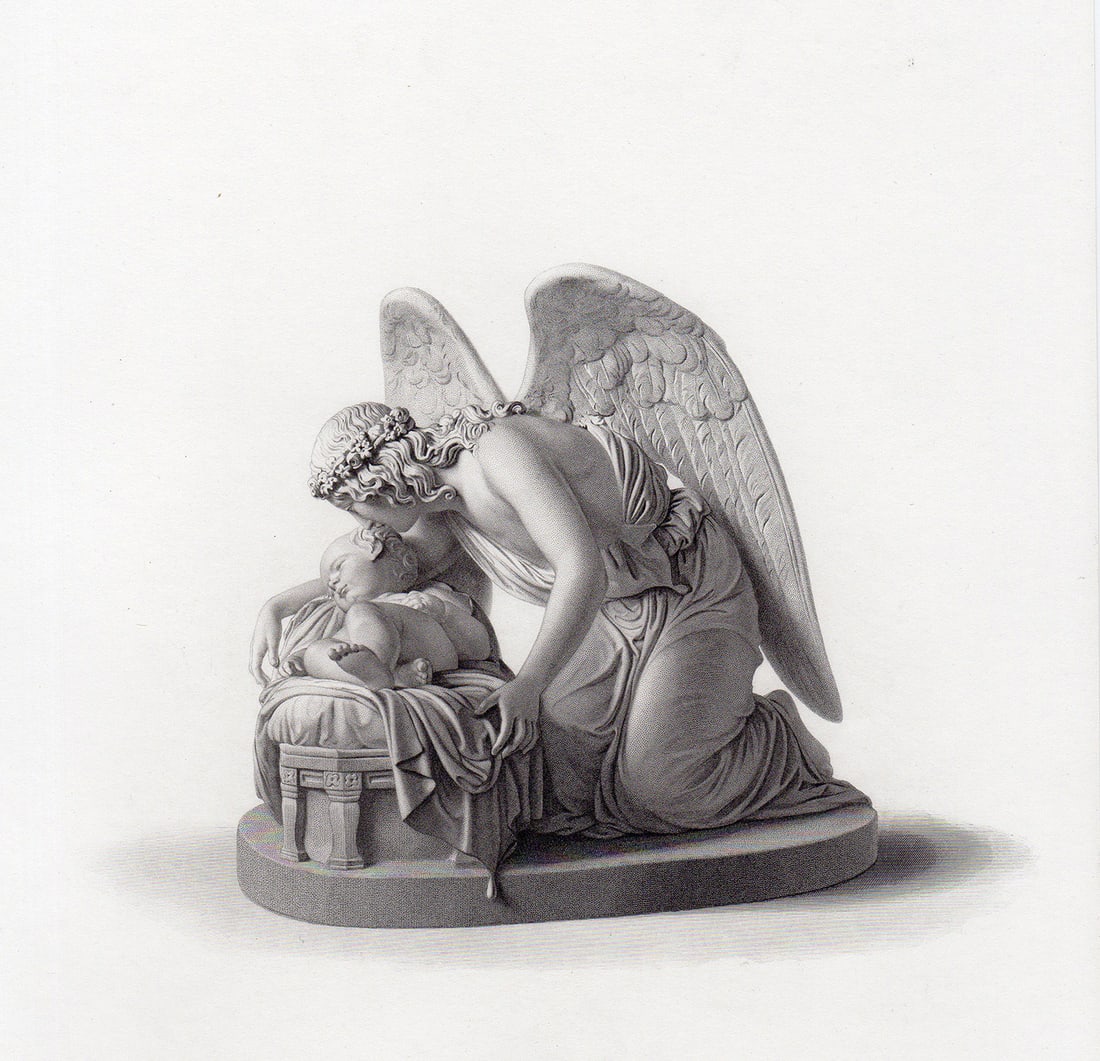 Benjamin Spence 1863 engraving Angel's Whisper (1 of 2)