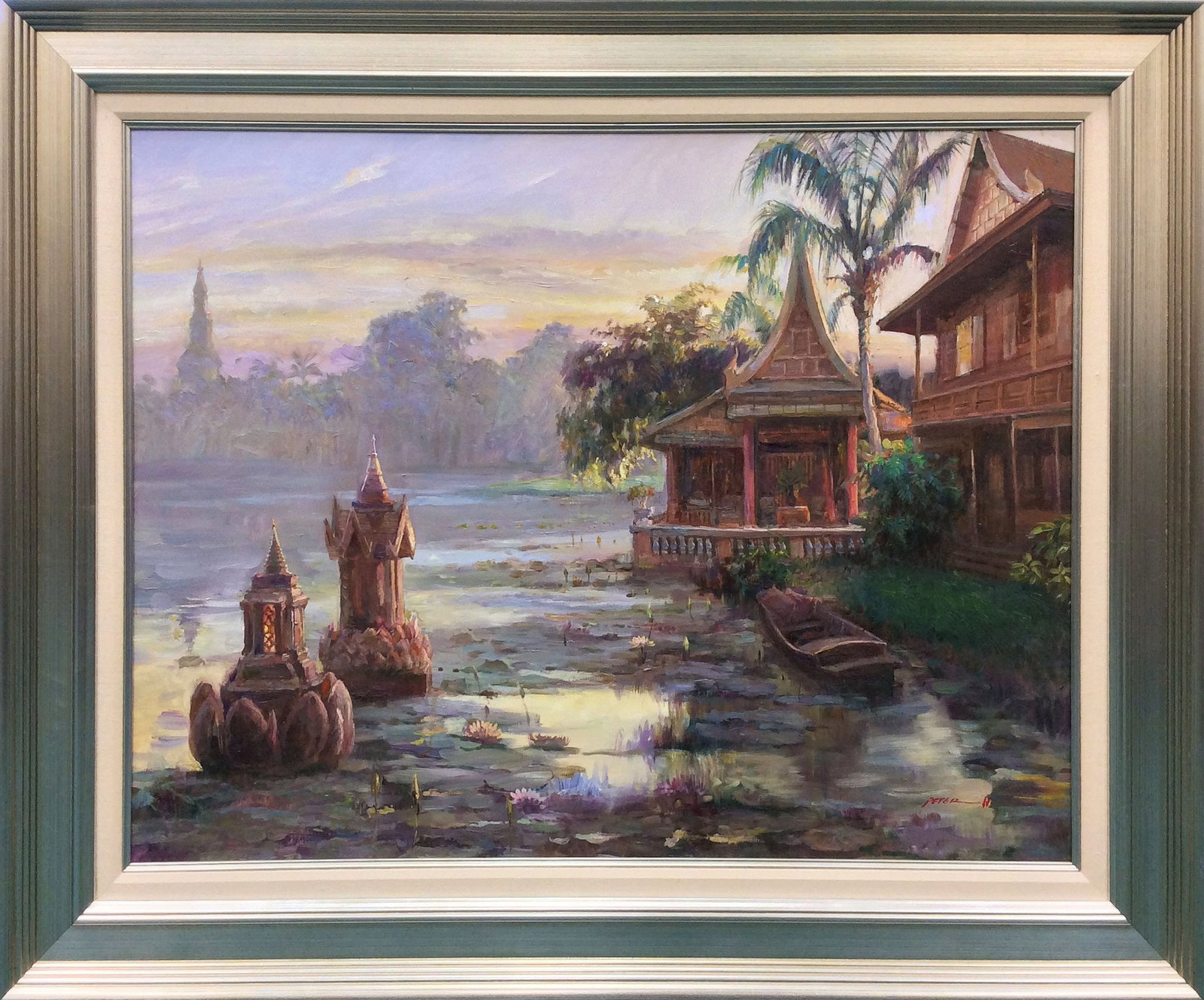 Peter Ho Original Oil on Canvas Solitude 30 x 40 Inches (1 of 8)