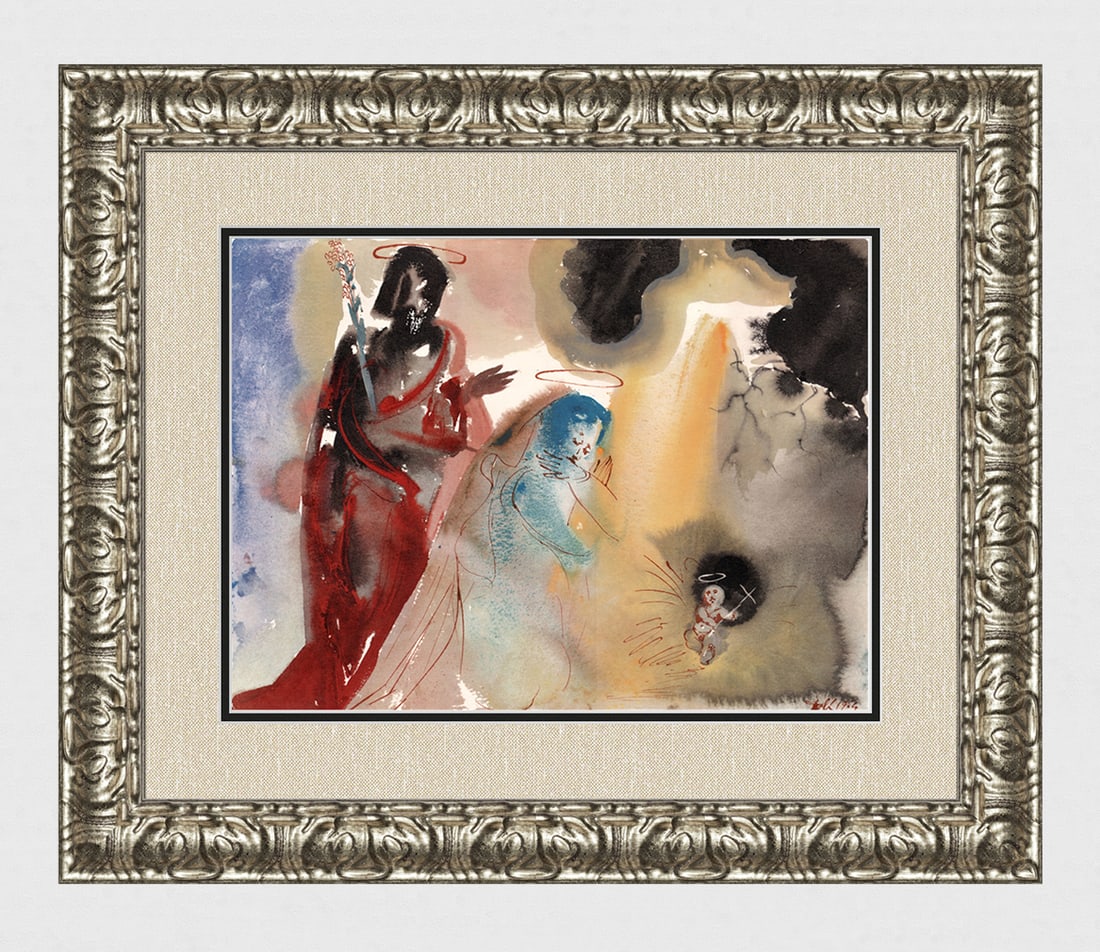 Salvador Dali The Holy Family 1967 Original Framed Lithoraph (1 of 4)