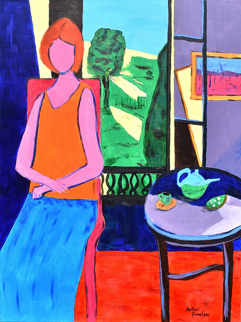 Arthur Kinslow Original Fauvist By the Window Painting 30 x 40 Inches (1 of 3)