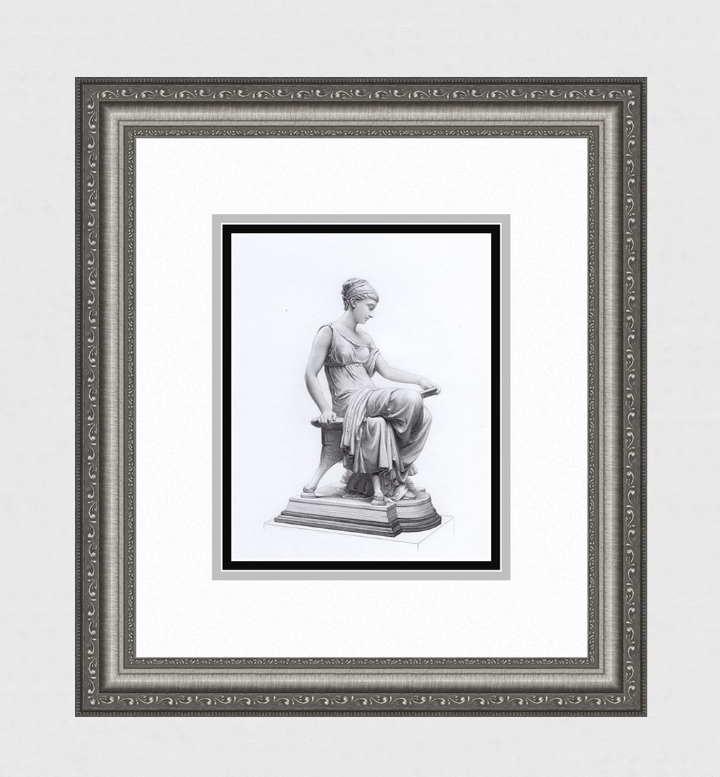 Thomas Nelson Maclean 1800S Engraving "The Lovely Ione"Gallery Framed (1 of 3)