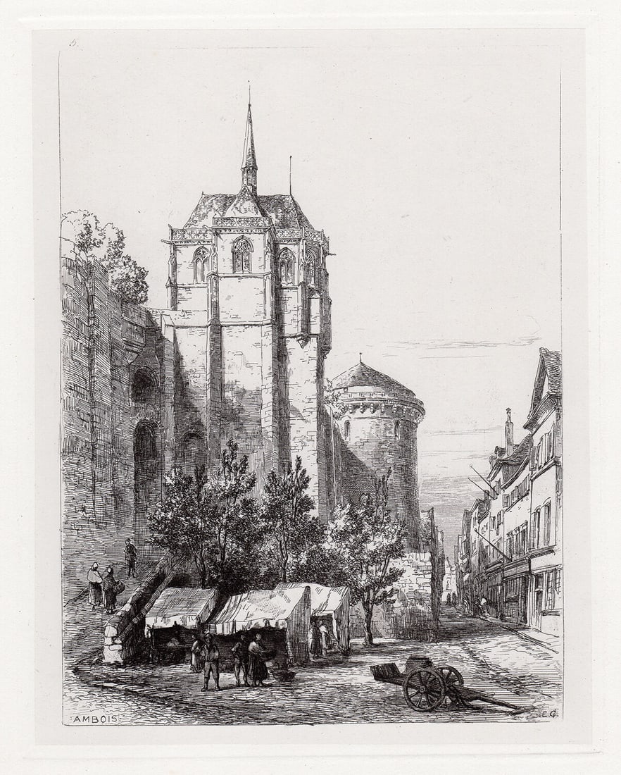 Ernest George St. Hubert Chapel etching signed (1 of 2)