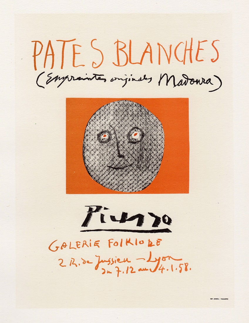 Pablo Picasso Pates Blanches lithograph signed - 2
