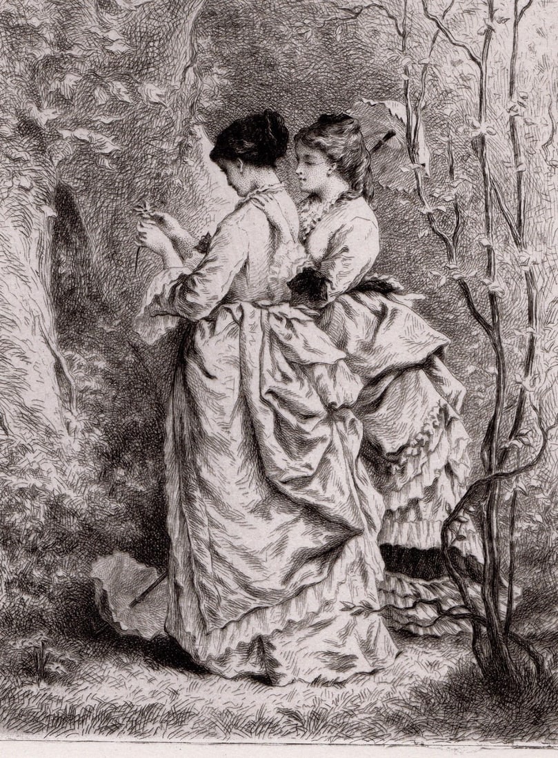 Edmond Hedouin Spring 1874 etching - 2