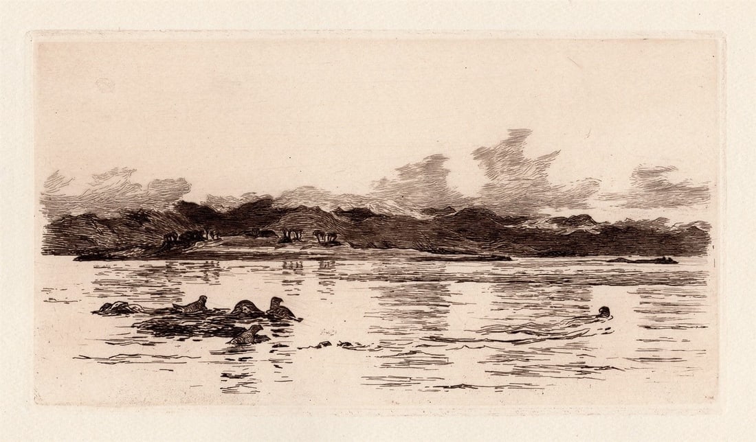 Colin Hunter The Hills of Morven 1890 etching (1 of 2)