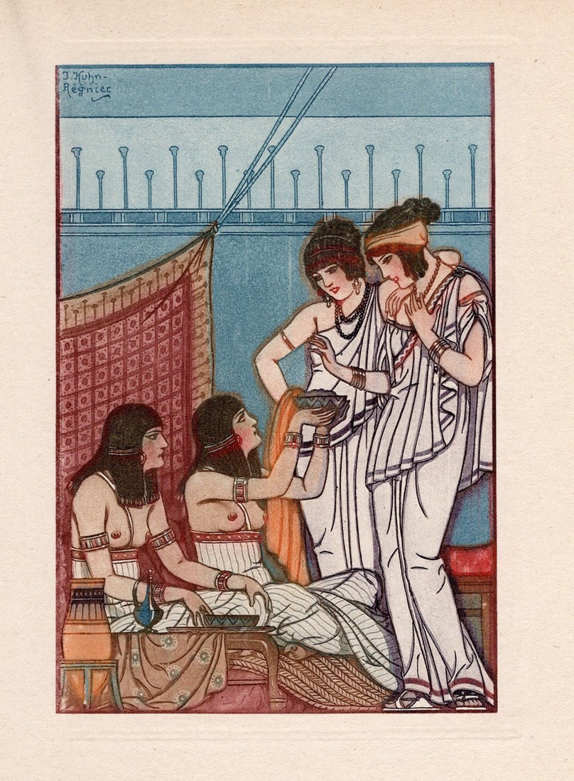 Joseph Kuhn-Regnier 1929 Color Engraving "Generosity" Limited Framed Signed (1 of 2)