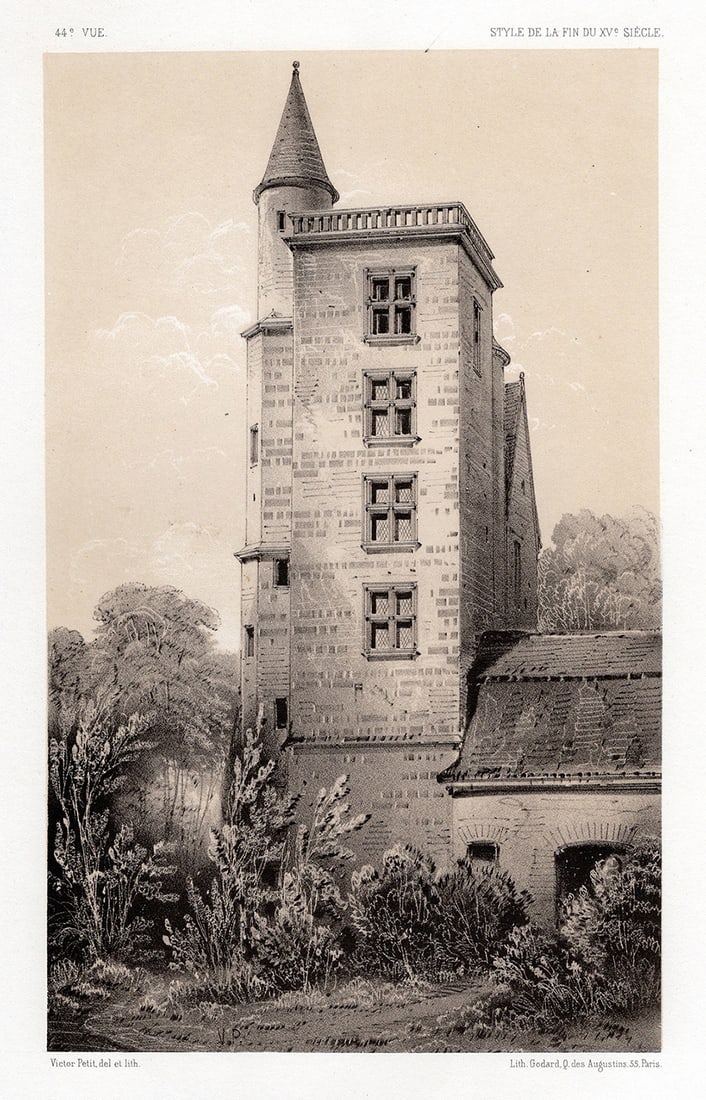 1800s Victor Petit Original Lithograph Former Tortoir Priory Signed Framed (1 of 3)