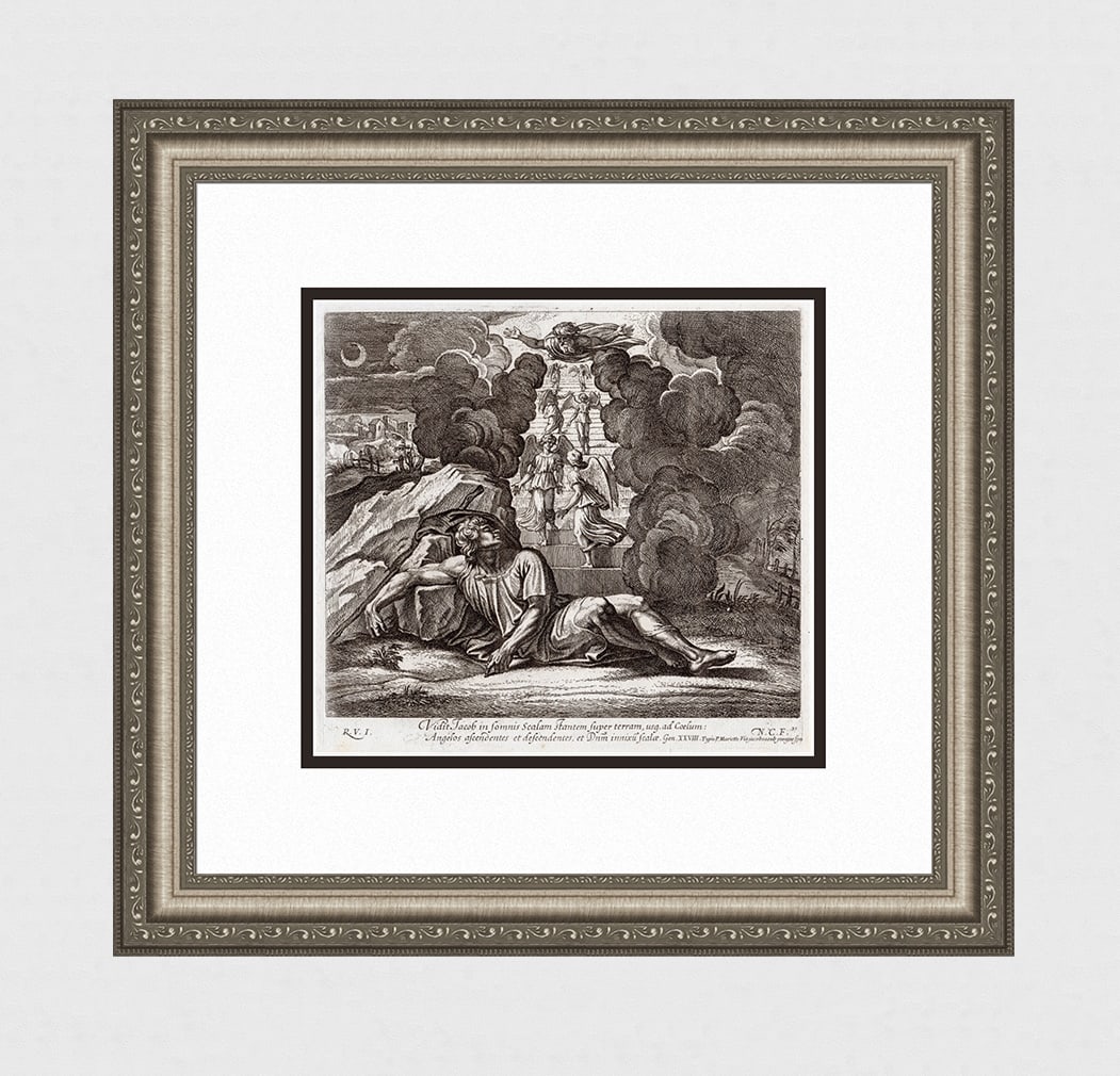 Raphael 1649 Engraving Vatican Jacob's Dream (1 of 4)