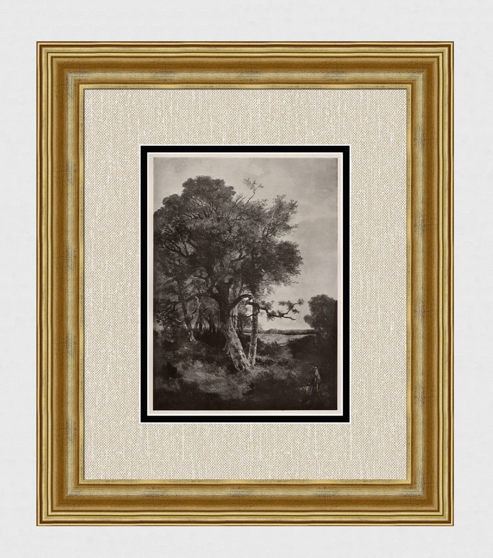 John CROME Antique Print Wooded Landscape FRAMED (1 of 3)