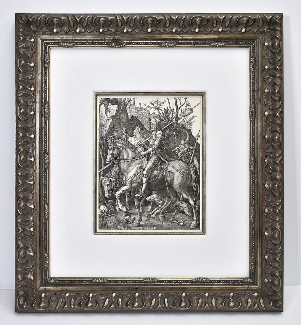 1879 Albrecht Durer Knight, Death, and the Devil engraving signed (1 of 5)