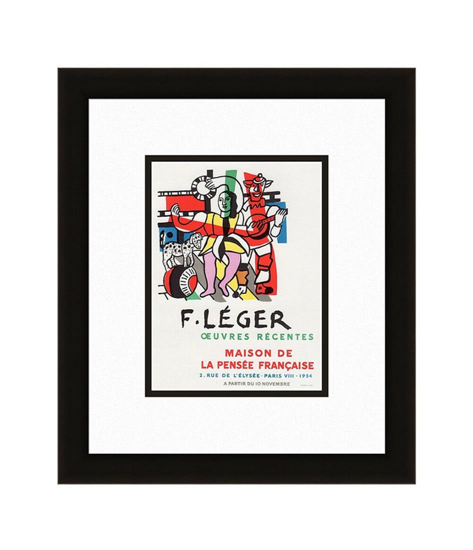 1959 Fernand Leger Ceuvres Recentes lithograph signed: Fernand. Leger (1881-1955). Ceuvres Recentes. Color lithograph after the original poster. 1959. Signed in the plate. Excellent. Sauret. Legendary Atelier Mourlot. Image Size - 6 1/2 x 9 inches.