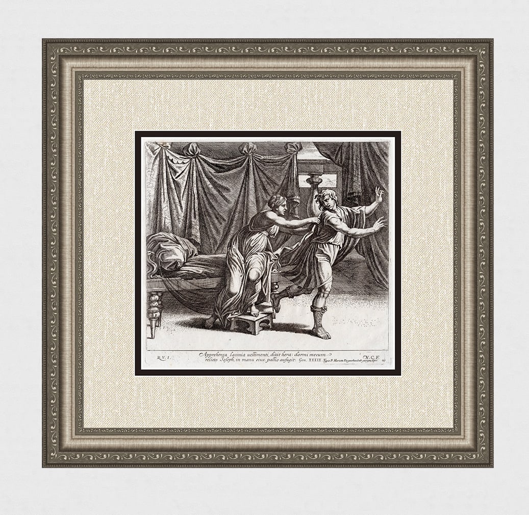 Raphael 1649 Engraving Vatican Joseph and the Pontiphar's wife (1 of 4)