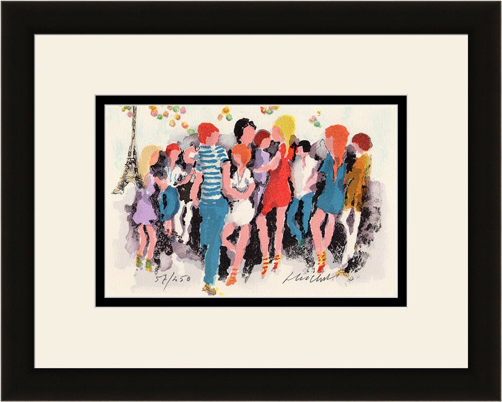 Urbain Huchet Fete a Paris (Party in Paris) lithograph signed (1 of 3)