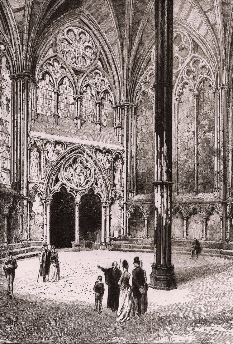 Herbert Railton The Chapter House 1889 Etching Signed - 2