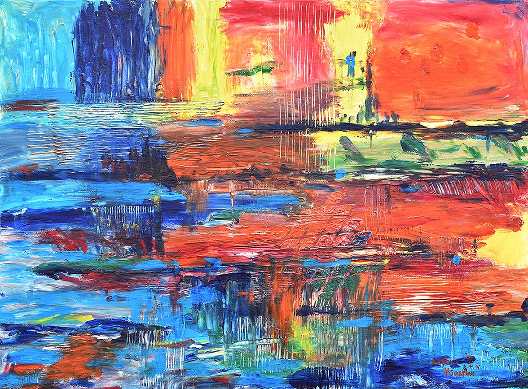 Arthur Kinslow Orginal Painting Samurai Journey 30 x 40: Arthur Kinslow ( American, 1955 - ) Samurai Journey. Original Acrylic on Canvas.Signed by the artist lower right. Canvas Size 40 x 30 inches. Arthur Kinslow has been involved in art his entire life an