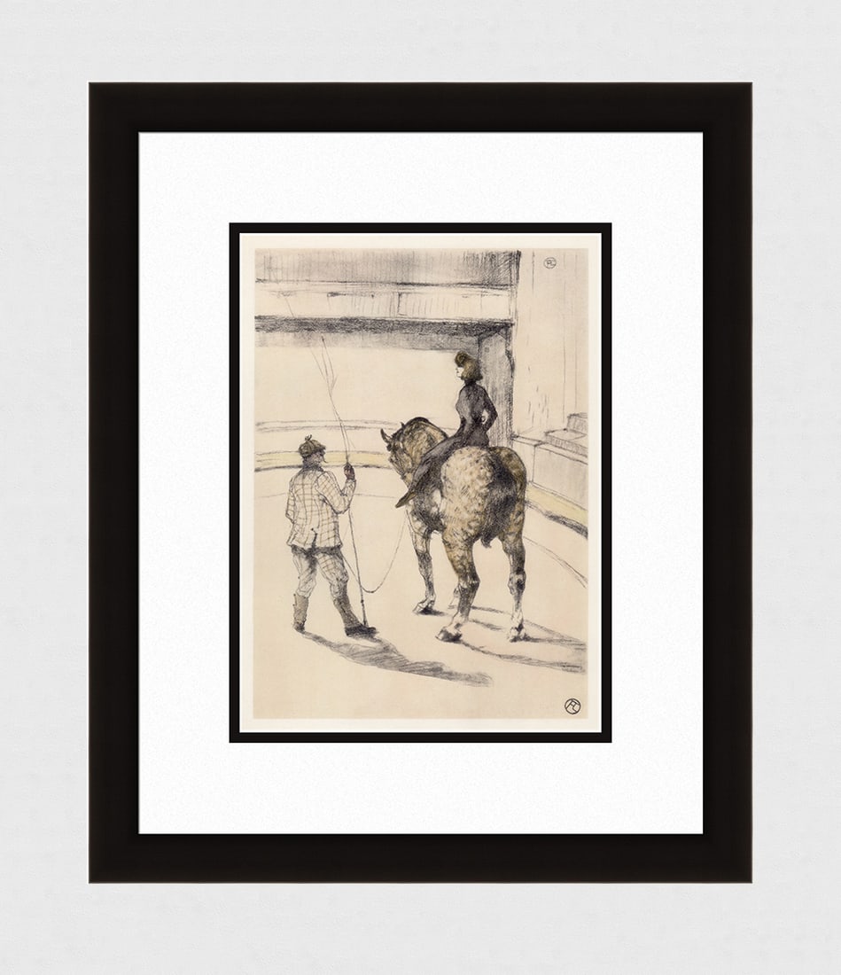 Toulouse Lautrec Color Lithograph Circus Ltd ed: Toulouse Lautrec (French, 1864 - 1901). Rehearsal Work (Travail de Repetition du Panneau ). Color lithograph on wove paper after the original color crayon drawing. Year: 1952. Signed in the plate, low