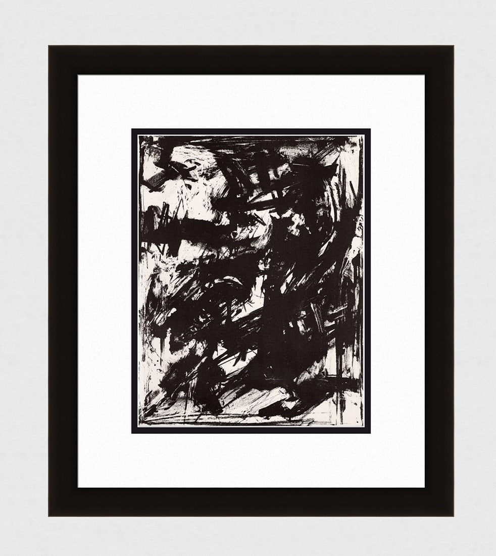 1961 Emilio Vedova Original Lithograph Intolleranza: Emilio Vedova (1919 - 2006). Intolerance (Intolleranza). Original Color Lithograph on Wove Paper. 1961. Published in Paris by San lazarro. Dimensions: Sheet Size: c. 9 1/4 x 12 3/8 inches.Framed Dimen