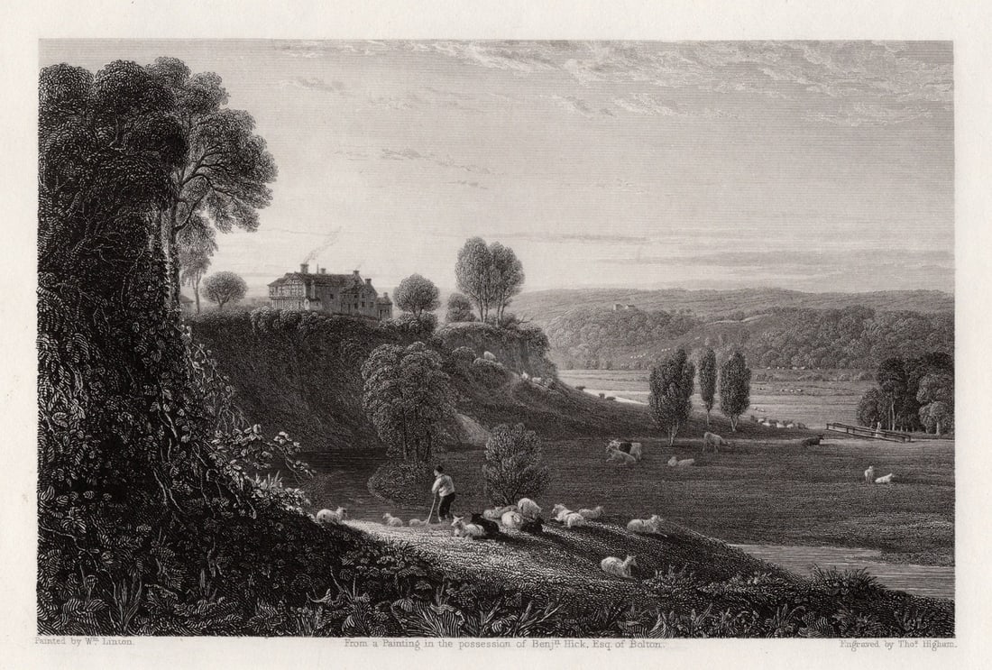 William Linton Hall in the Woods 1845 Engraving (1 of 3)