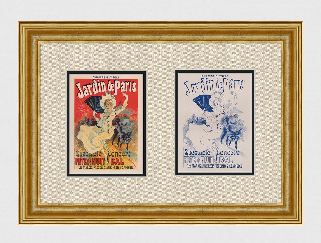 1896 Jules Cheret Jardin de Paris one of 25 on Japon with proof (1 of 9)
