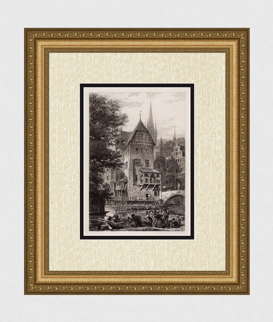 Axel Herman Haig An Old German Mill Original Etching (1 of 4)