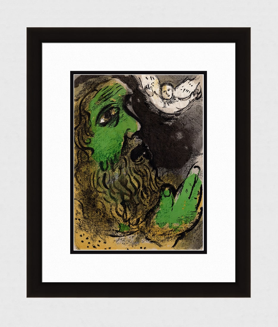 1960 Marc Chagall Lithograph Job Praying Framed (1 of 4)