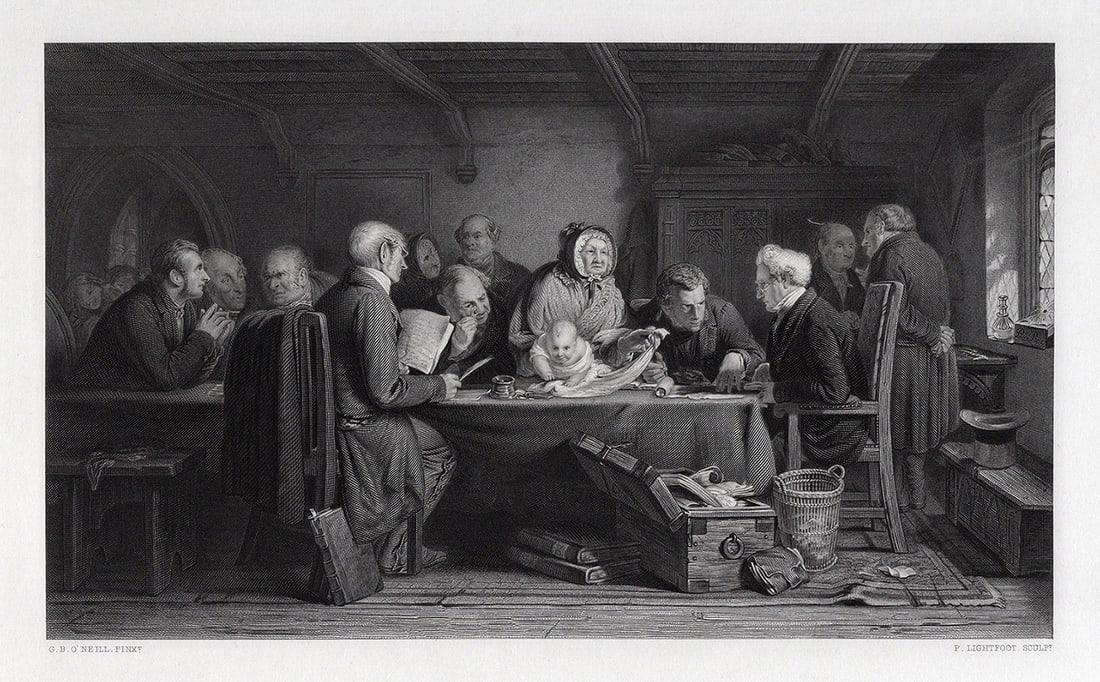 George Bernard O'NEILL 1800s Detailed Engraving The Foundling SIGNED Framed (1 of 3)