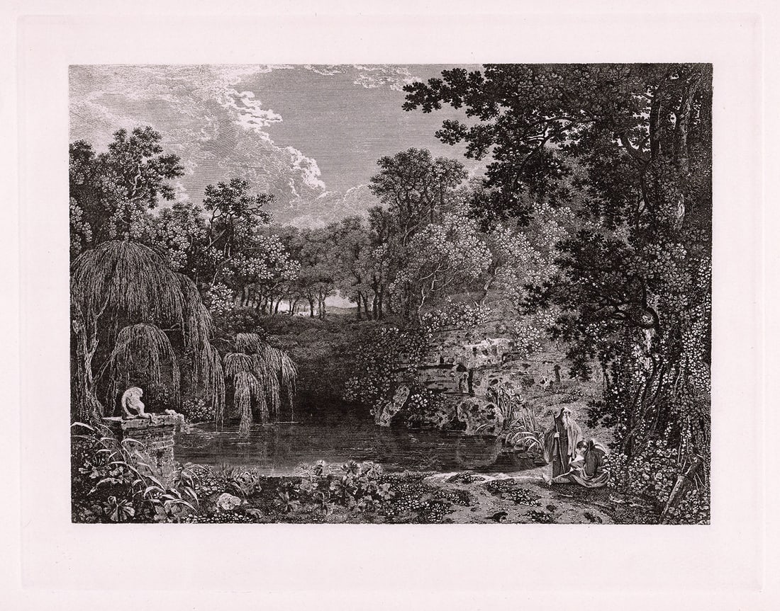 William Woollett Solitude 1889 etching (1 of 3)