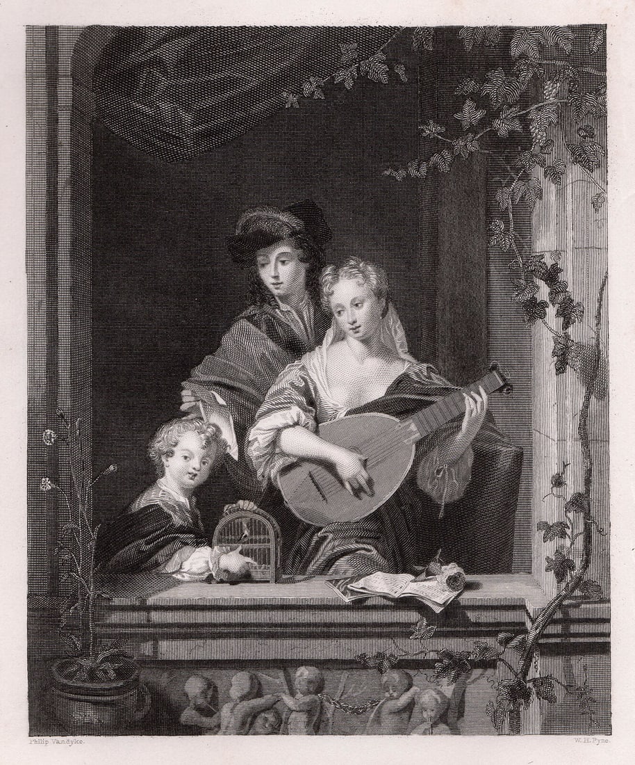 Philip Vandyke Domestic Harmony 1834 engraving (1 of 2)