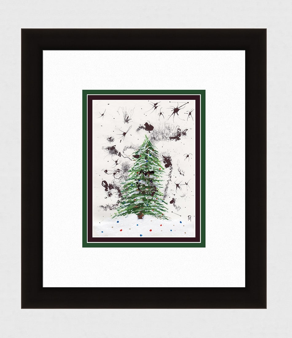 Patrick Mcdowell Original Hand Signed Painting Winter Wonderland Framed COA: Patrick Mcdowell. "Winter Wonderland". Mixed media acrylic and ink on paper. Unique. Hand Signed lower right. Excellent. 5 3/4 x 7 3/4 inches, framed dimensions c. 13 x 15 inches. This piece is triple