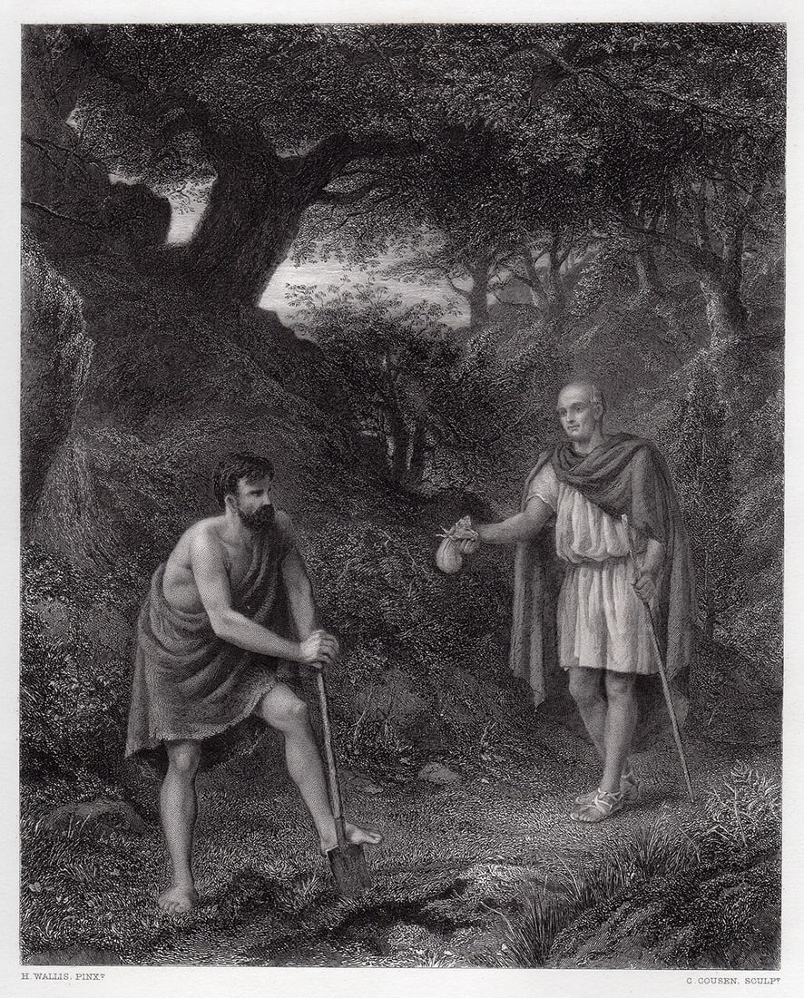 Henry Wallis Timon and Flavius 1876 engraving (1 of 2)