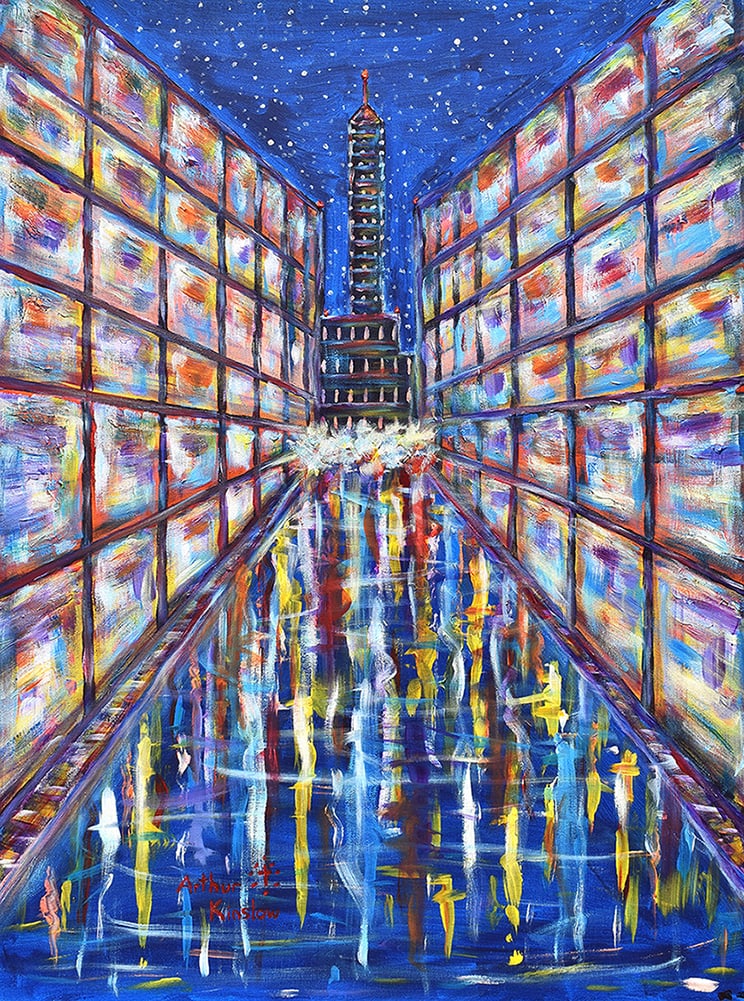 Arthur Kinslow Original Painting After the Rain 30 x 40 Inches: Arthur Kinslow ( American, 1955 - ) After the Rain. Original Acrylic on Canvas.Signed by the artist lower center. Canvas Size 30 x 40 inches. Arthur Kinslow has been involved in art his entire life an