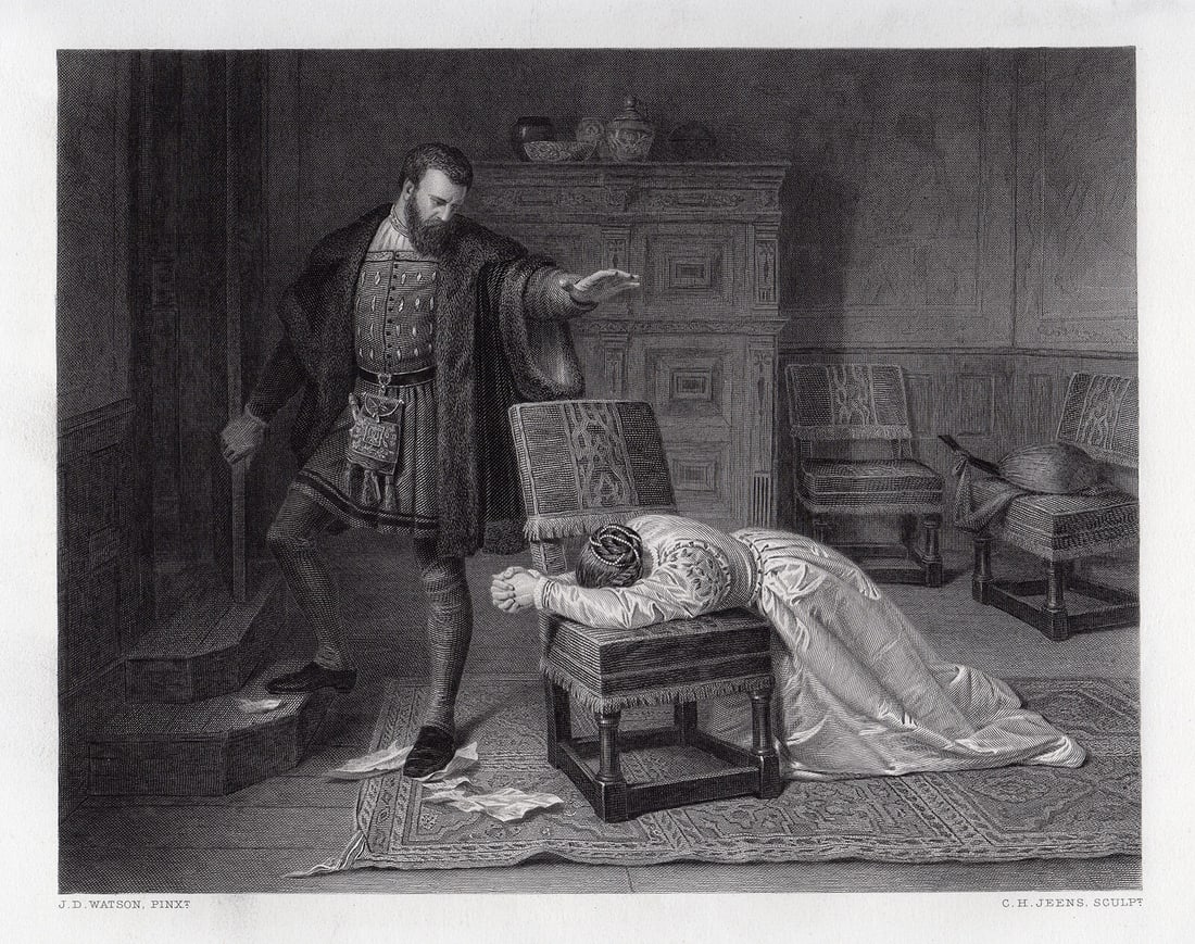 John Dawson Watson The Parting 1876 engraving (1 of 2)