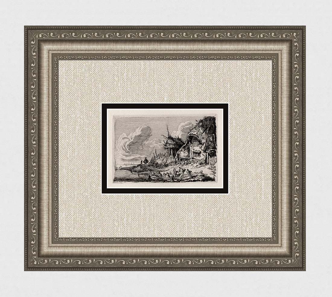 Franz Edmund Weirotter Cottage on a Shore 1874 etching (1 of 3)
